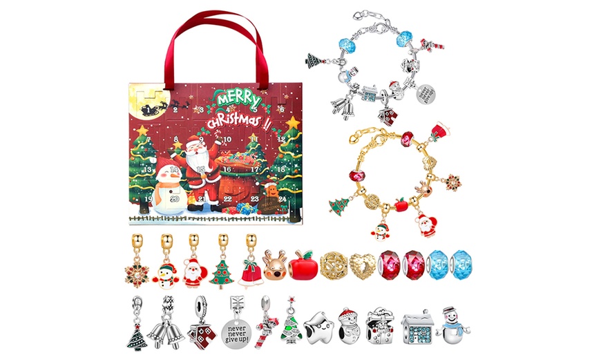 Image 12: 24 Days Christmas Countdown Advent Calendar DIY Bracelet Kit