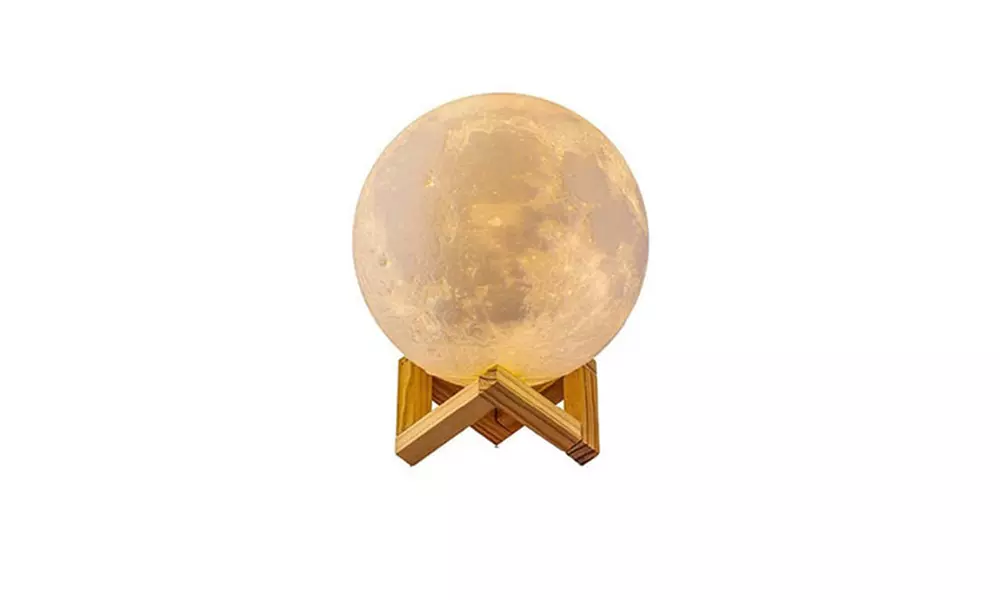 Mondlampe mit Farbwechsel, Fernbedienung und Ständer