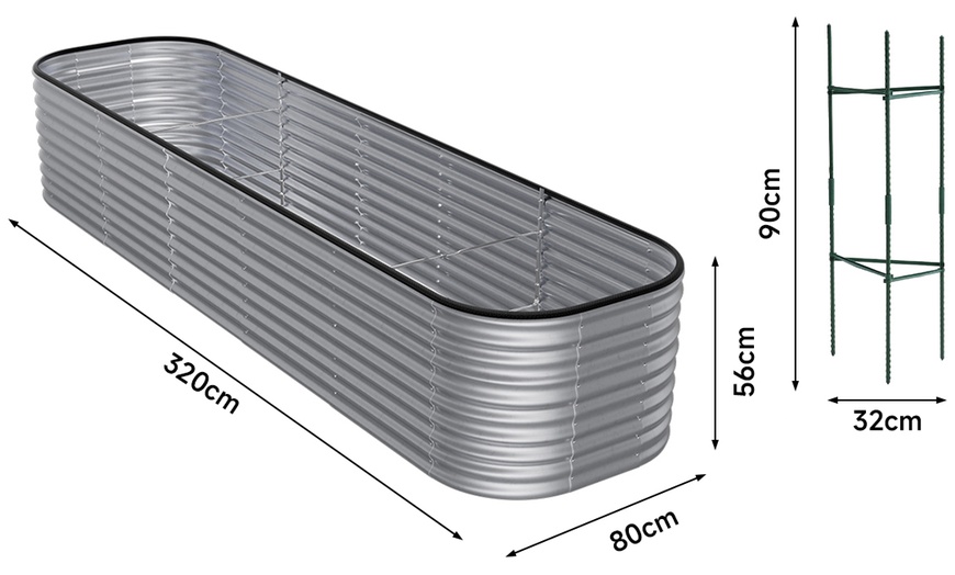 Image 9: Open-Bottom Galvanised Steel Raised Garden Bed