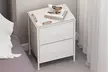 Levede Two-Drawer Bedside Table in White - Image 4