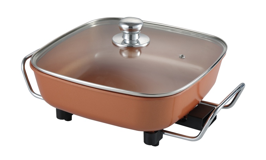 Image 2: TODO 1500W Electric Frying Pan Skillet