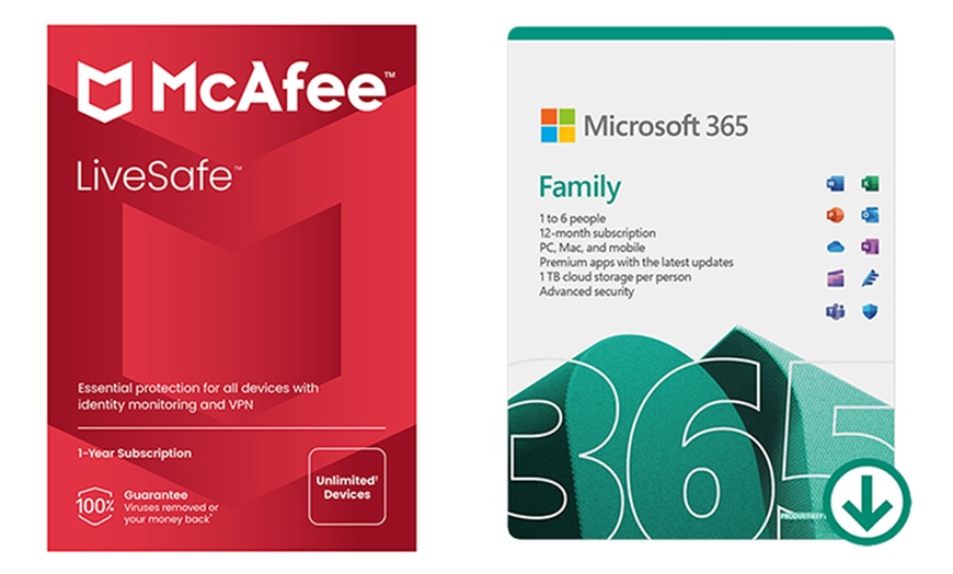 Image 3: Microsoft 365 Personal of Family en McAfee LiveSafe