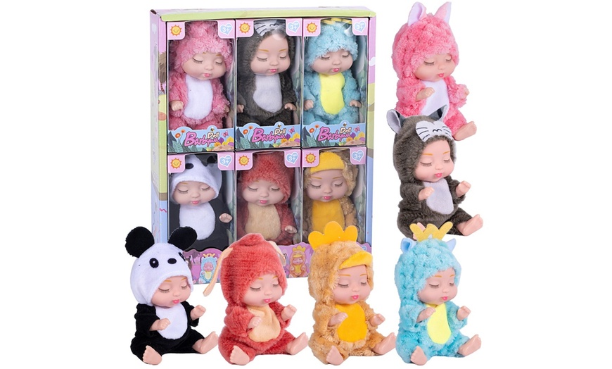 Image 10: Six Picese Mini Sleeping Rebirth Dolls