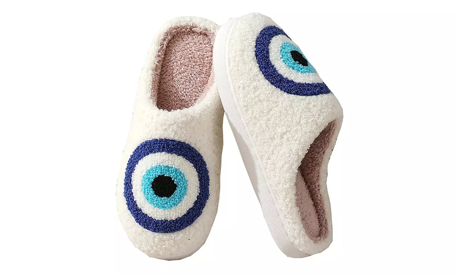 Trendy Evil Eyes Slippers Warm Cozy House Shoes for Women