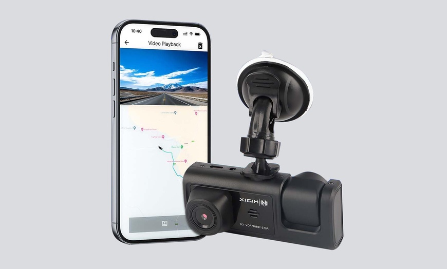 Image 2: Alivio Night Vision Full HD Dual Dash Camera 1080P with G-Sensor