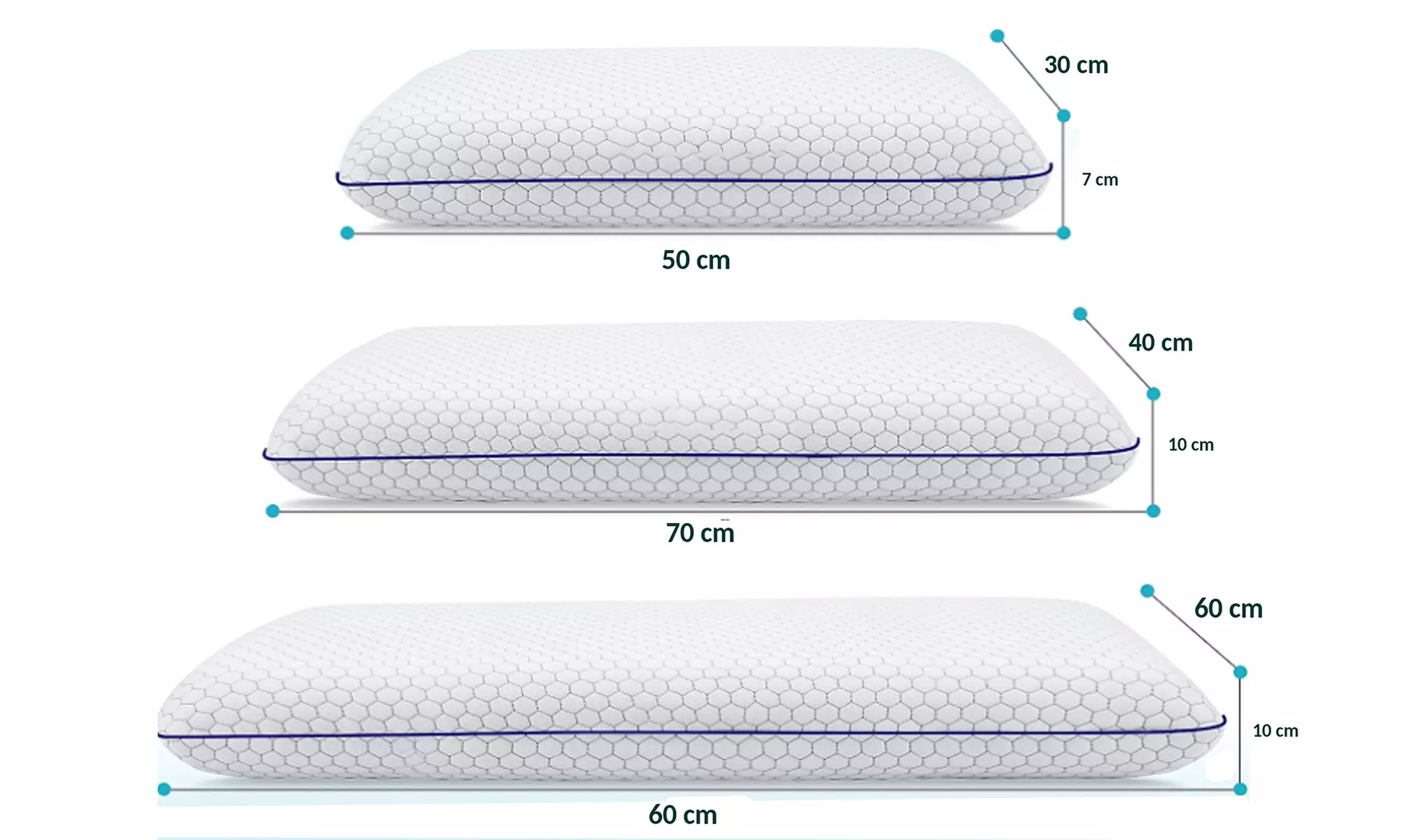 Oreiller en mousse à mémoire de forme microperforée, housse en jacquard et bambou, Sampur - Image 6