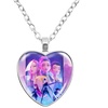 Image 3: KPop Demon Hunters Heart Pendant Necklace, Stylish Anime-Inspired Design in Three Colours