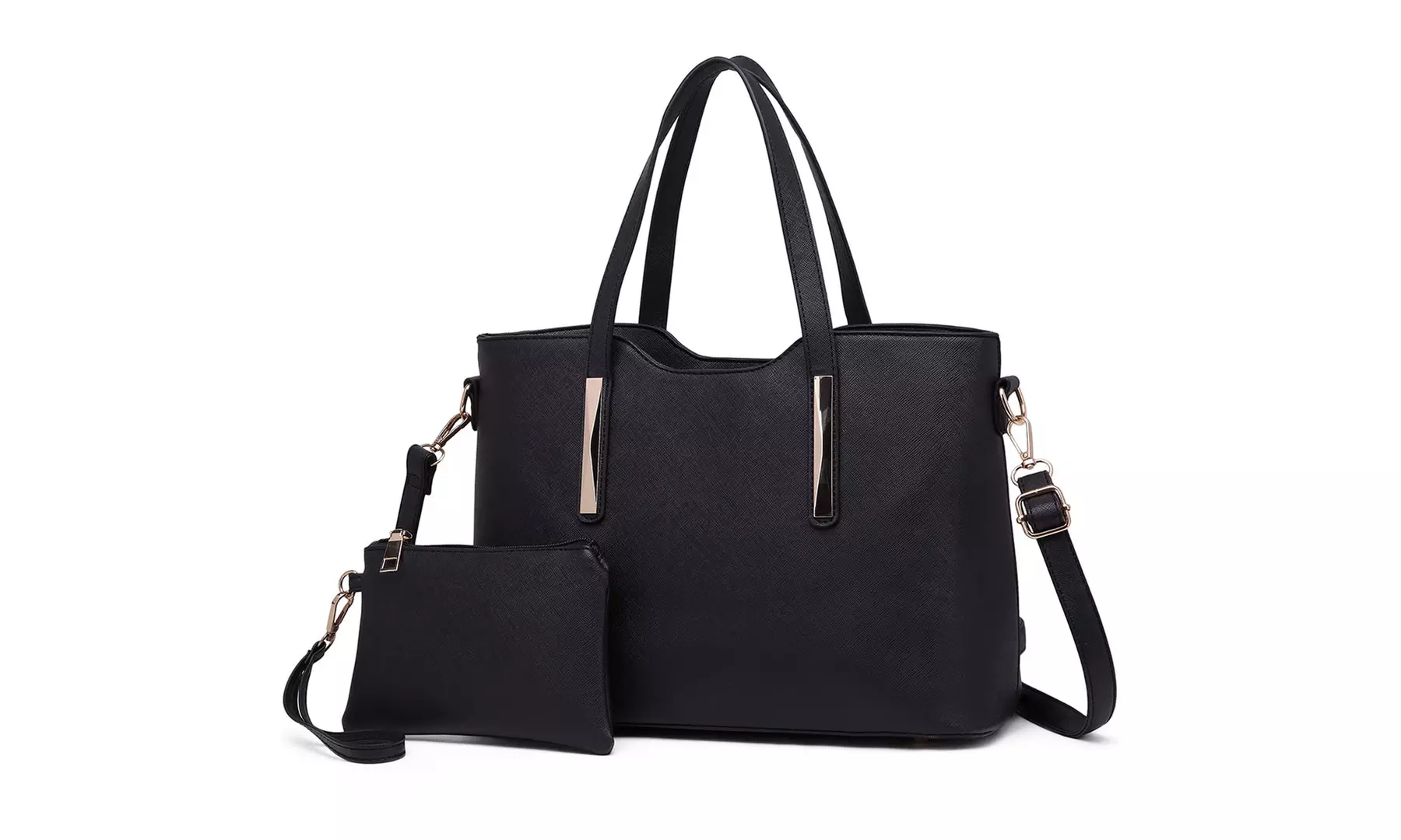 Miss Lulu PU Leather Shoulder Bag and Matching Purse Set