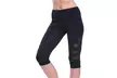 Women Side Pocket Mesh Splice Tummy Control High Waist Capri Leggings Yoga Pants - Second Medium
