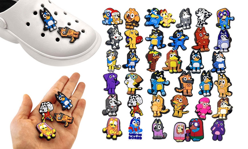 Image 14: 35-Piece Bluey Inspired Shoe Charms with Organiser