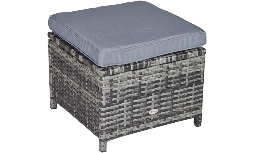 Image 13: 10-Seater Outsunny Rattan Garden Furniture Set with Cushions and Table