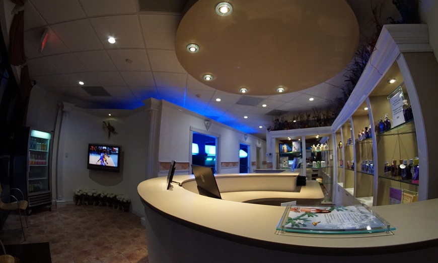 Image 11: Choose from "The Grand Tour" Tanning Bed or VersaSpa Spray Tan