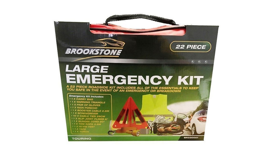 Image 2: Brookstone 22-Piece Emergency Kit