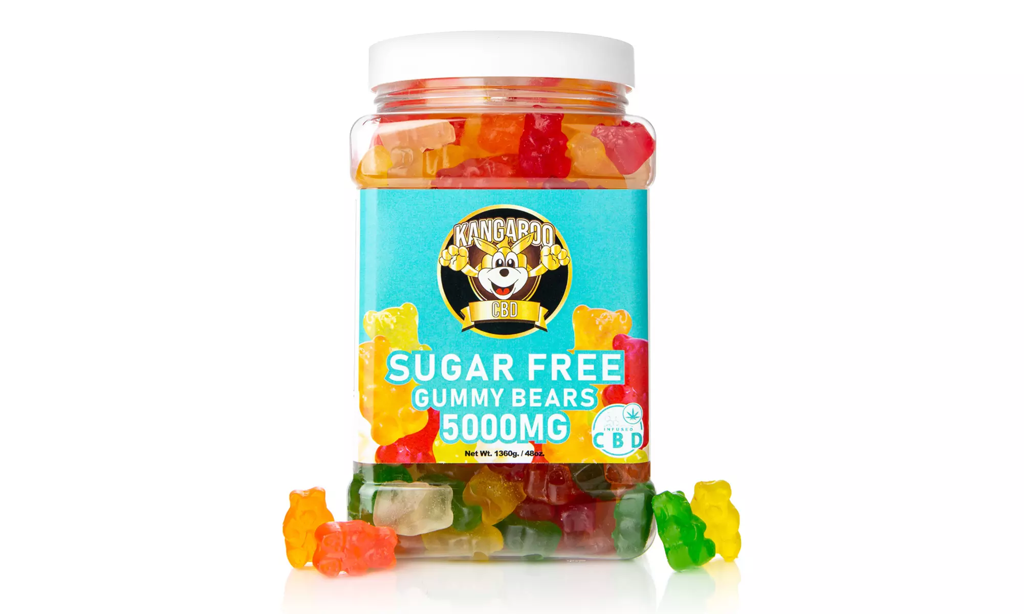 Extra Strength MEGA Size 5000MG Potent CBD Gummies from Kangaroo - 48oz