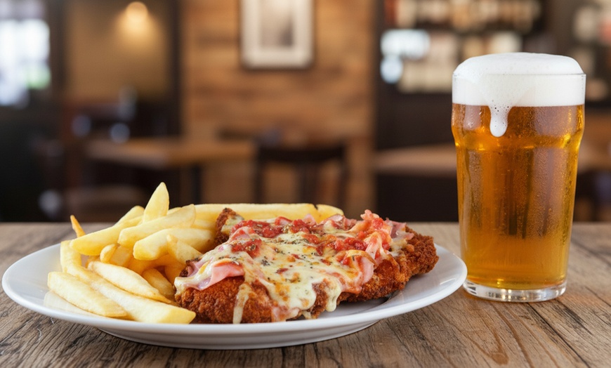 Image 1: Chicken Parmigiana w/ Pint of Beer, Wine, or Soft Drink – 1, 2, or 4 