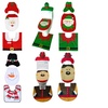 Image 12: 4 Pcs Christmas Toilet Bathroom Decoration Set in 4 Styles 