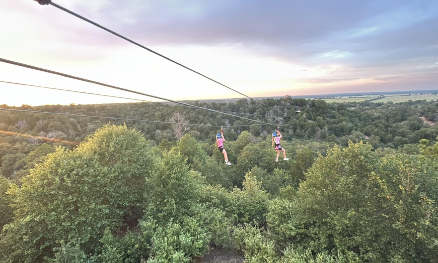 Image 5: Fly Together on 5 Separate Zip Lines to Ride!!!