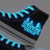 Image 5: Stranger Things Inspired Glow-in-the-Dark High-Top Trainers