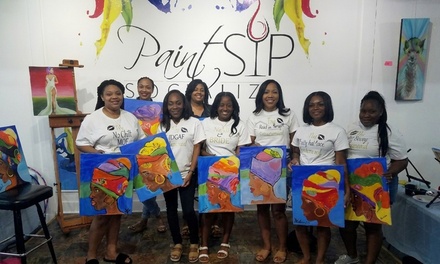 Girls Night Out Package for 5 Ladies; Valid for Thursday Classes at 7pm - Paint Sip Socialize in Atlanta, GA