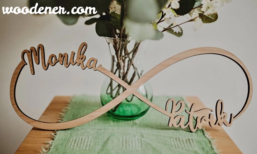 Image 1: Personalisierbare Unendlichkeits-Schleife mit 1 oder 2 Namen