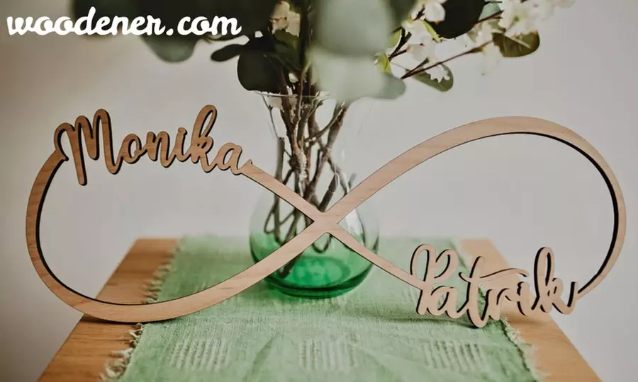 Personalisierbare Unendlichkeits-Schleife mit 1 oder 2 Namen von Woodener (bis zu 41% sparen) - Primary Image