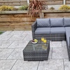 Image 2: Boston Rattan-Effect Corner Sofa Set in Grey with optional Cover 