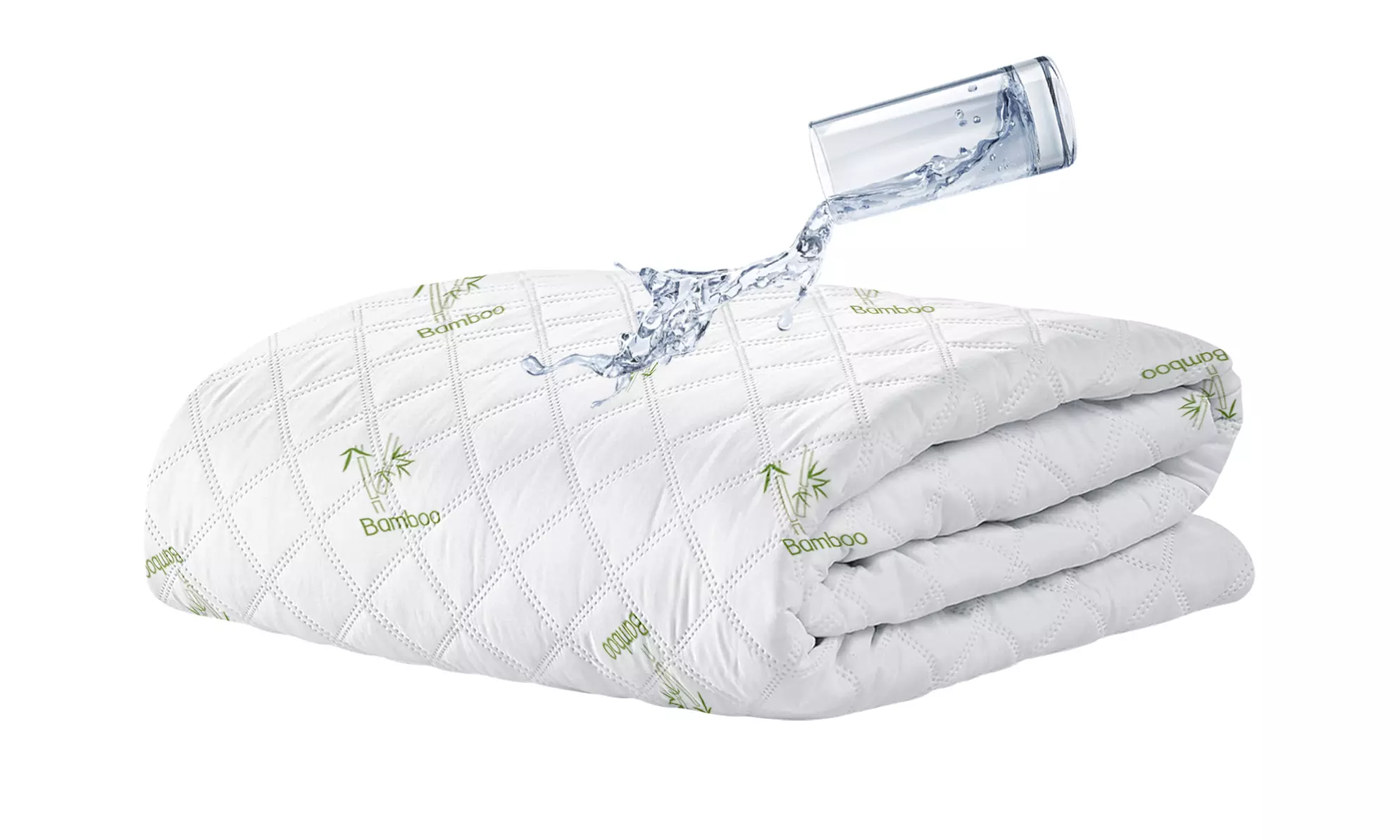 Surmatelas  "Udry" White Classic Waterproof, Aloe Vera ou Bambou