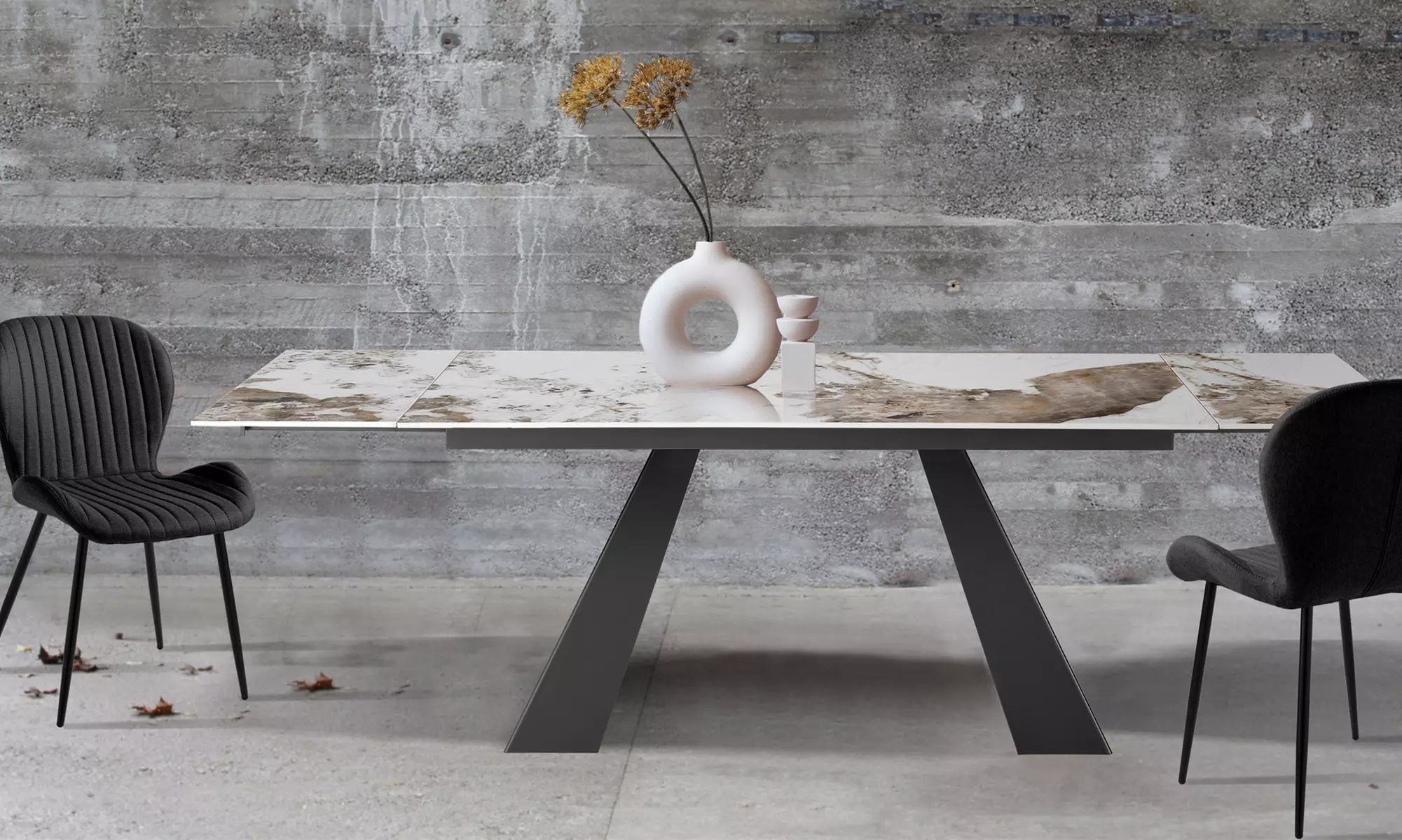 Tomasucci ausziehbarer Esstisch Hut, Jorum oder Tychi Onice White