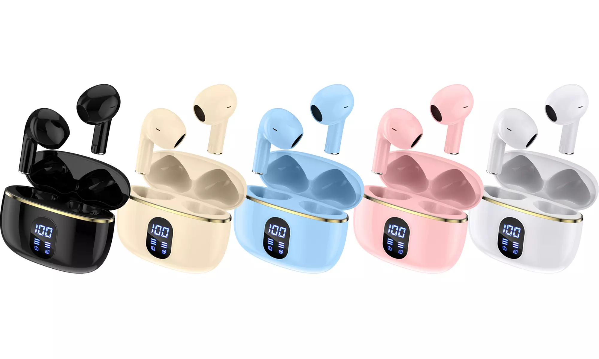 Ecouteurs sans fil, modèle "Dallas" avec étui LCD et bluetooth 5.3 TWS, couleur au choix - Primary Image