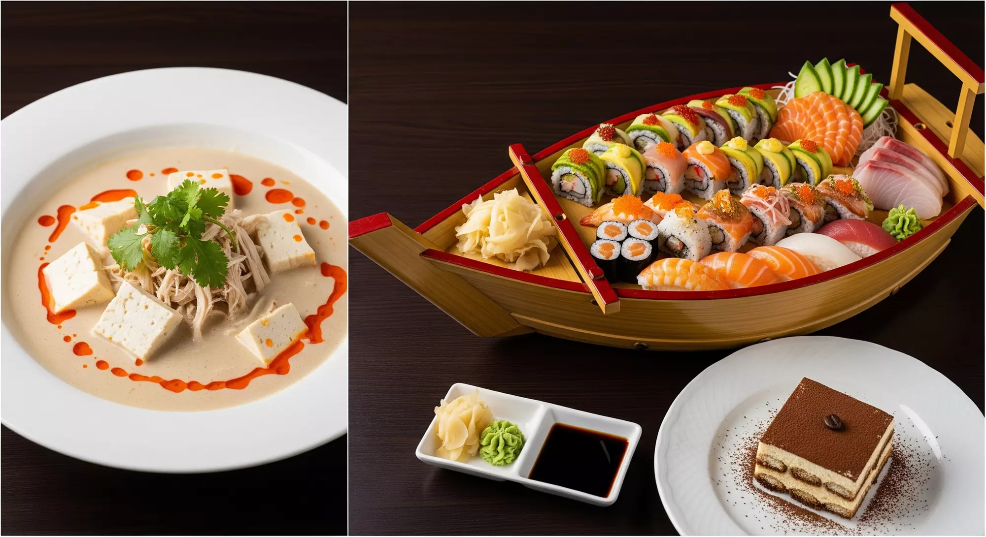 Luxury 3-Gänge-Sush-Menü für 2 oder 4 Personen