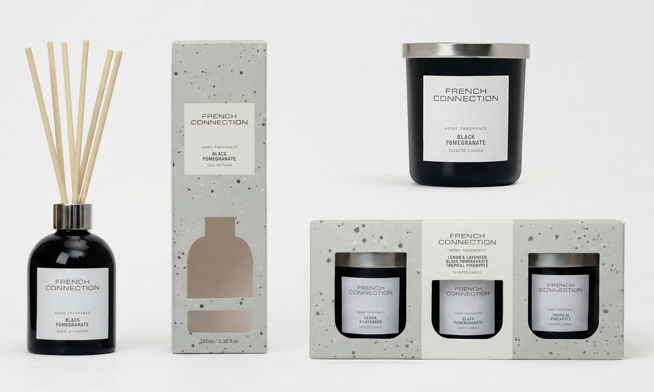 French Connection Black Pomegranate Luxury Candle Range