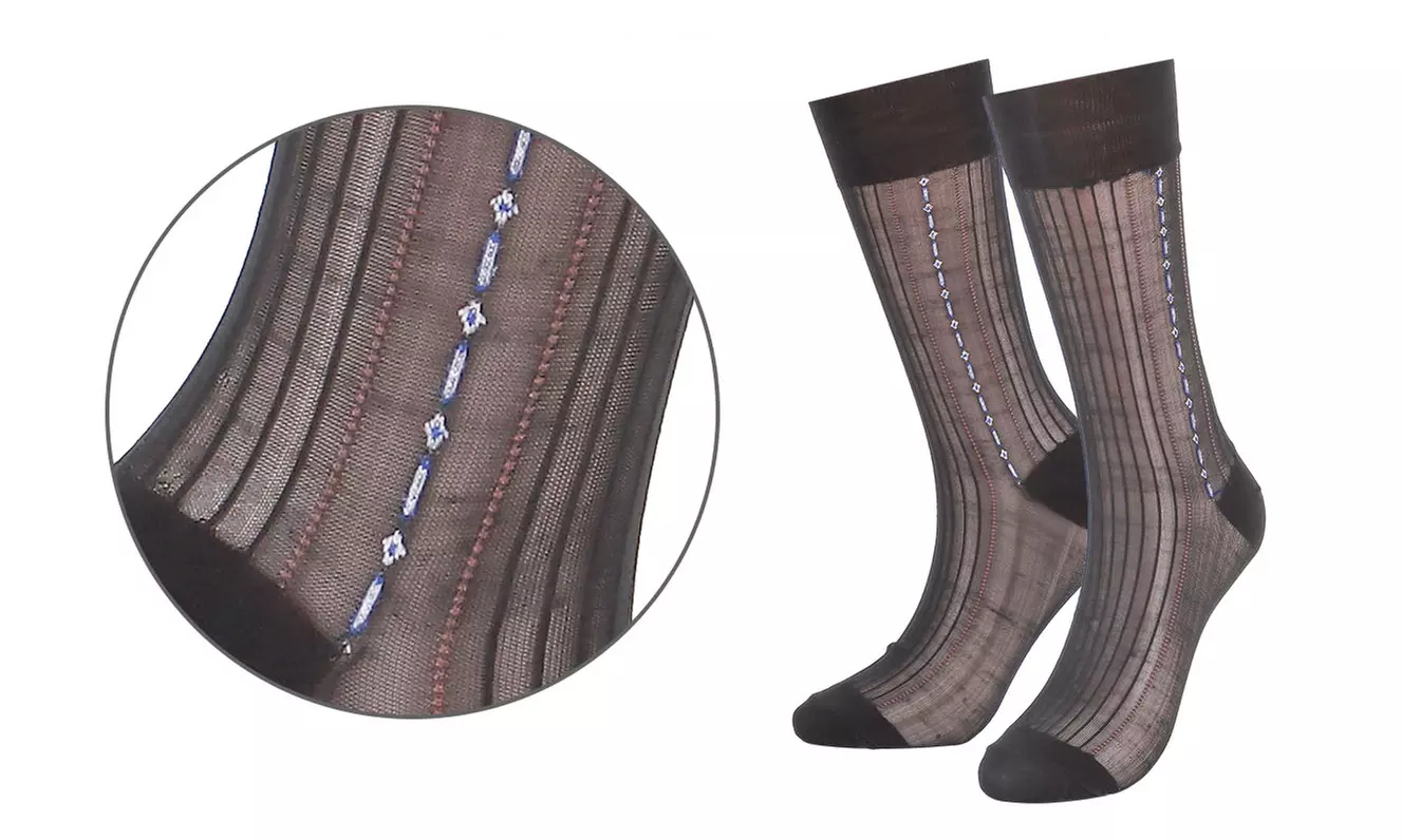 Mens Nylon Ultra Thin Dress Socks Silk Sheer Business Work Trouser Sock Mid Calf