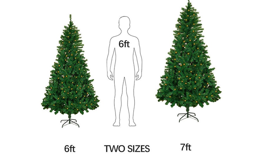 Image 4: Alivio 6ft Artificial Christmas Tree with LED Lights