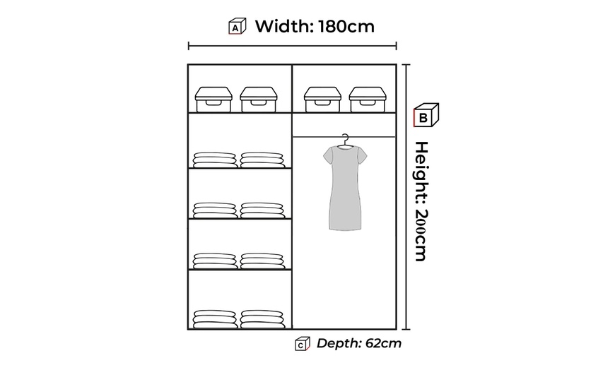 Image 13: Slidingwardrobe4u Sliding Door Wardrobe with Mirror