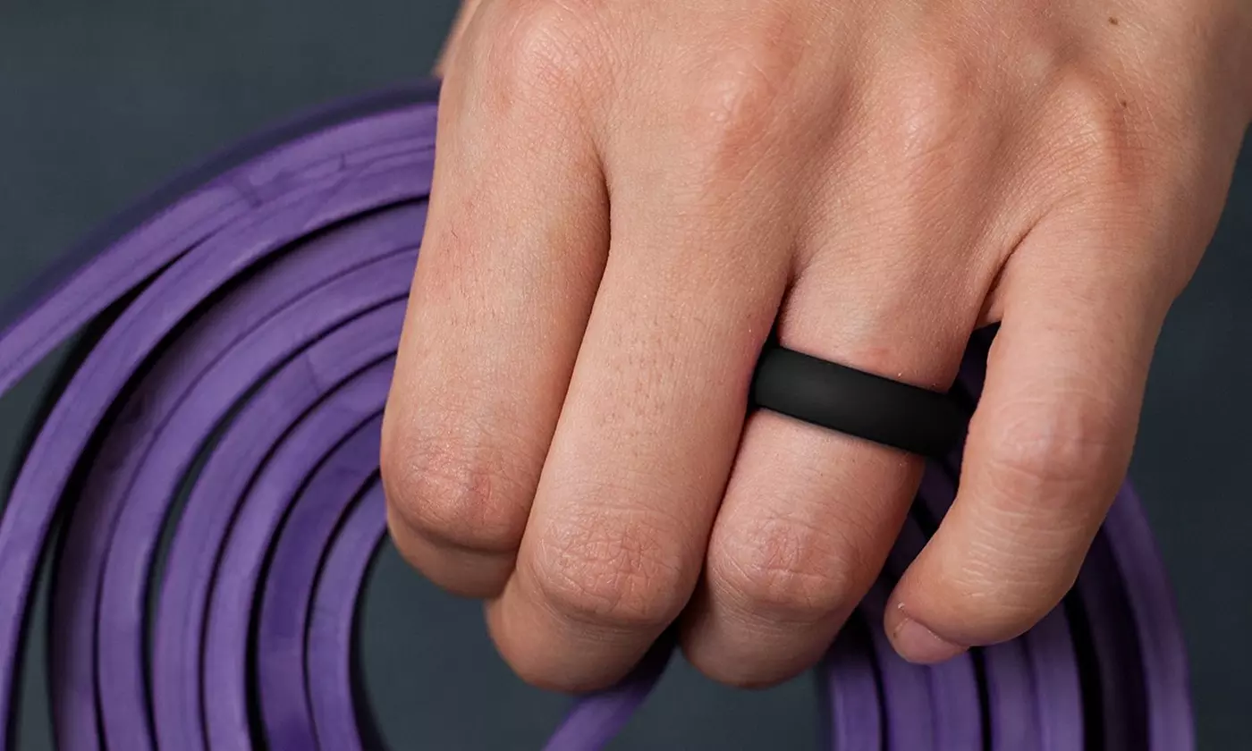 10pcs Men Durable Silicone Wedding Ring Affordable Fashion Rubber Wedding Band