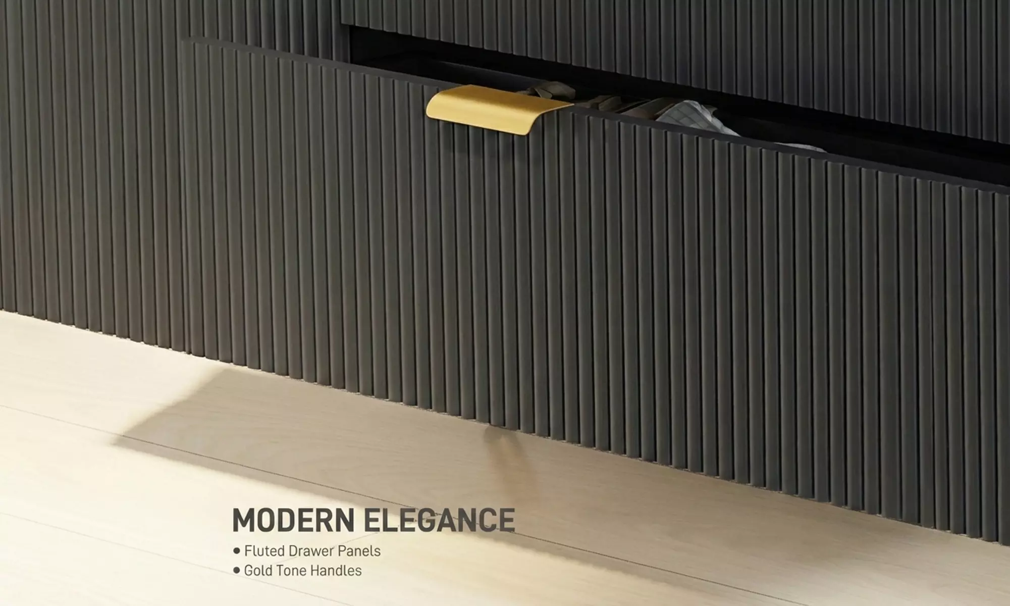 HOMCOM 4-Drawer Chest Collection – Modern Storage with Gold Accents