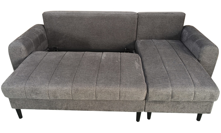 Image 16: DS Living Sienna 3 Seater Corner Sofa Bed with Storage
