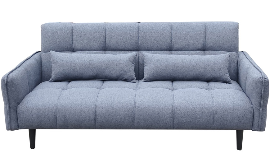 Image 3: DS Living Bello 2 Seater Sofa Bed in Grey or Silver