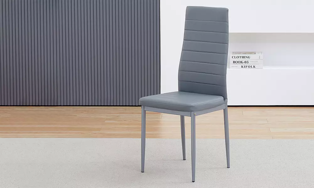 Rocca Glass Dining Set with Circular Dining Table and Four Chairs