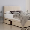 Image 3: Panelled Divan Bed with Memory Foam Sprung Mattress