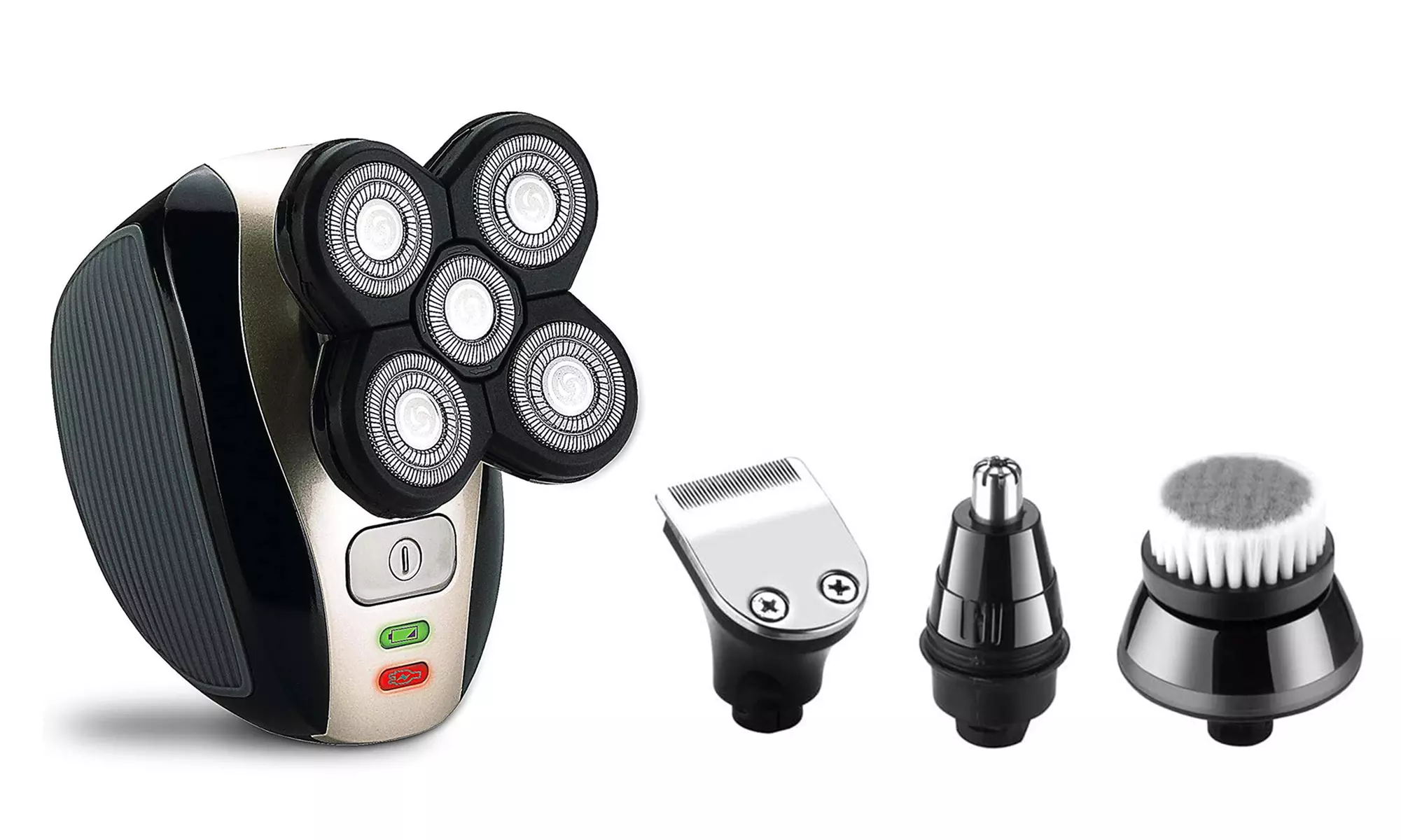 5 in 1 4D Rotary Electric Shaver Beard Trimmer Rechargeable Bald Head Shaver