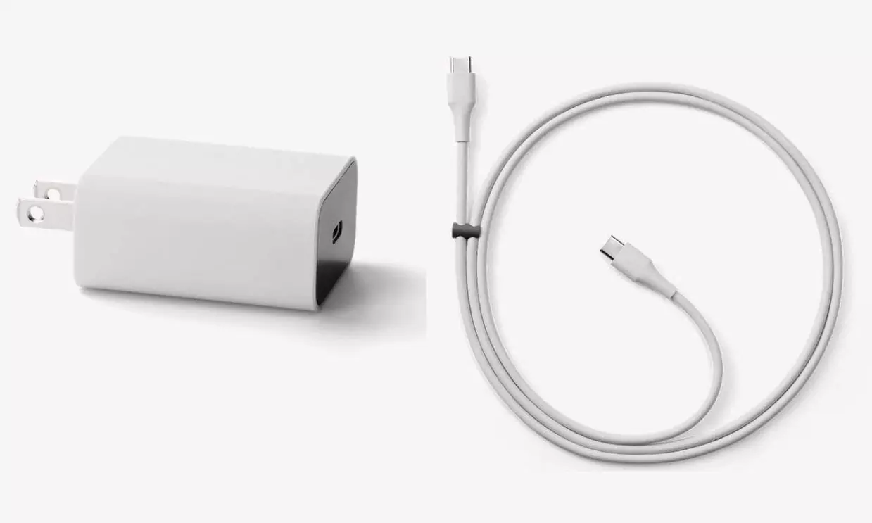 Google Pixel Charger 18W Wall Adapter with USB-C to USB-C Cable