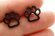 Stainless Steel Paw Print Fashion Stud Earrings - Multiple Options - Second Medium