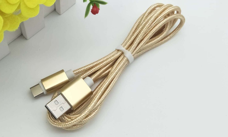 Image 3: 6FT USB Type C  Data Sync Charger Cord Charging Cable Tablet Phones