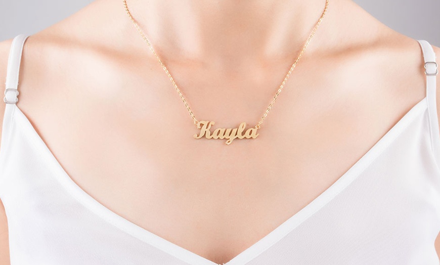 Image 3: Custom Name Necklace in Silver