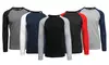 Galaxy By Harvic Men's Waffle-Knit Thermal Raglan Shirt (S-5XL)
