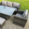 Image 1: Rattan Effect Garden Furniture Set