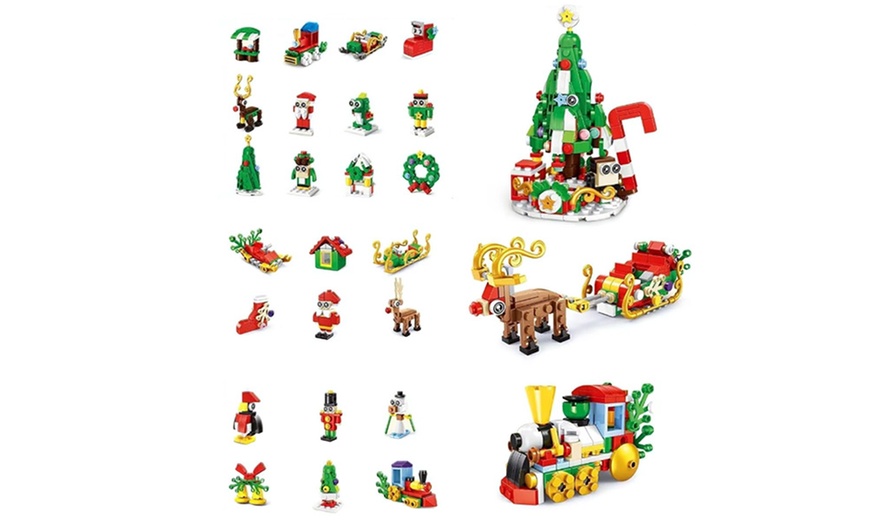 Image 3: LEGO Inspired Christmas Advent Calendar Building Blocks for Adults