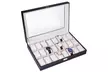 PU Leather Watch Cushion Display Glass Top Organizer Box(6,10,12,20,24 Slots) - Second Medium