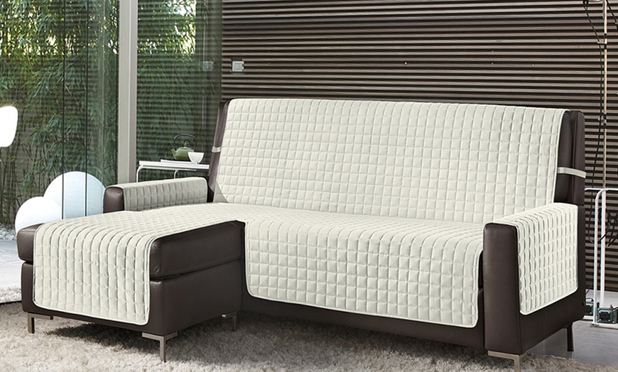 Image 23: Omkeerbare gewatteerde bankhoes